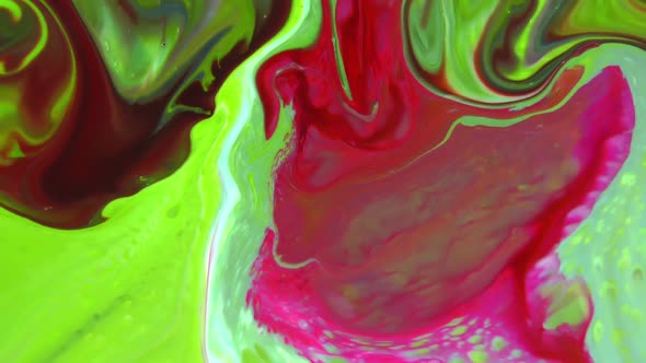 Psychedelic Color Spreading Paint Swirling And Explosion