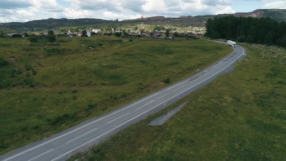 Road View From the Drone