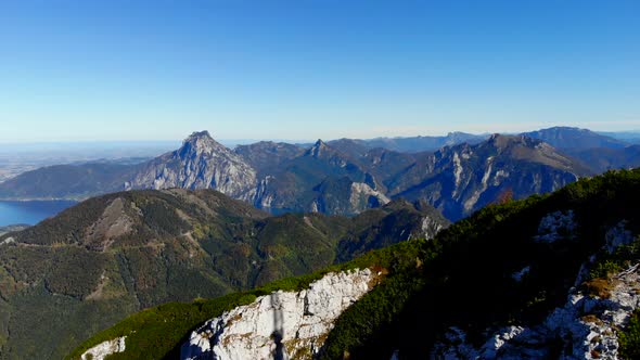 Drone Video of Mountains in Autumn in Austria 