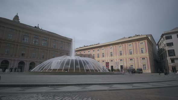 Genoa Piazza De Ferrari Timelapse