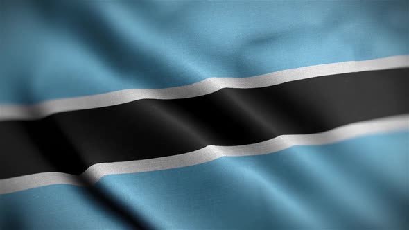Botswana Flag Textured Waving Close Up Background HD