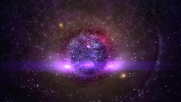 Galaxy Sphere Space Moving Loop Background