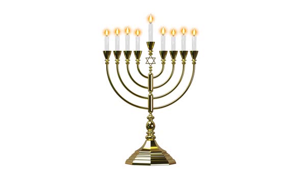 Hebrew Menorah of Hanukkah
