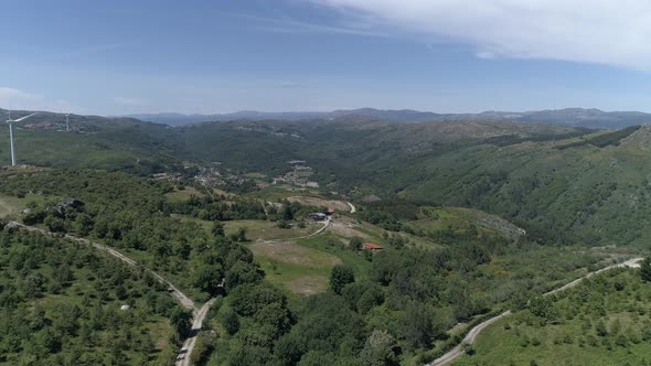 Drone Footage of Green Mountains Country Side