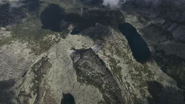 A Drone View of the Mountains of the Ergaki Natural Park Krasnoyarsk Territory