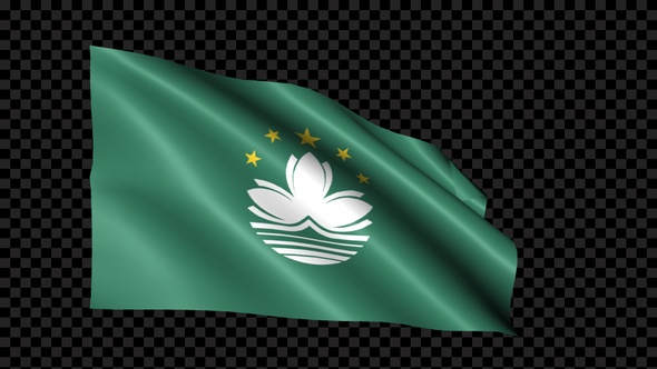 Macau Flag Blowing In The Wind