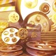 Golden Shiny Cinema Reel Seamless Vj Loop Till Down - VideoHive Item for Sale