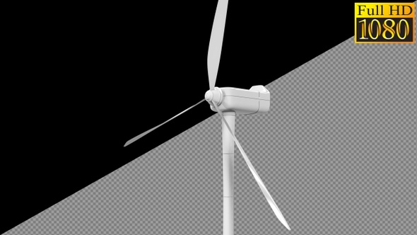 Wind Turbine Green Energy On Alpha Channel Loops V1