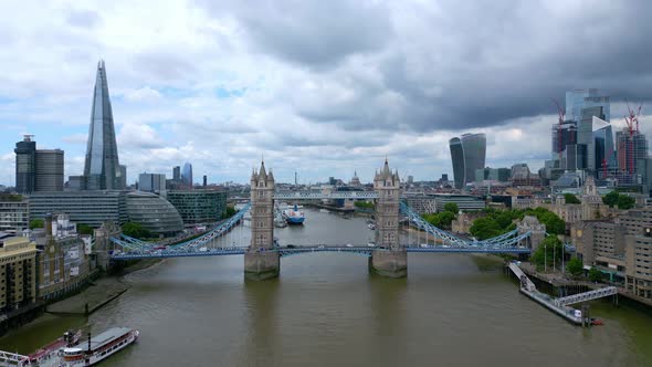 Typical Establishment Shot Over London From Above