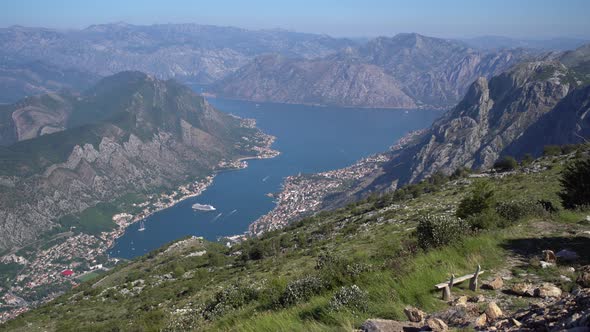 View of the Old Town of Kotor From the Observation Deck on Mount Lovcen