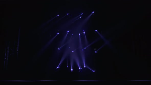 Stage with Spot Lighting, Shining Empty Scene for Holiday Show, Award Ceremony or Advertising on the