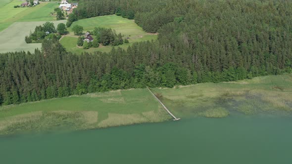 Lake and Forest Aerial