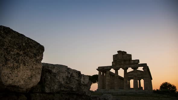 Ancient Greek temple motion timelapse