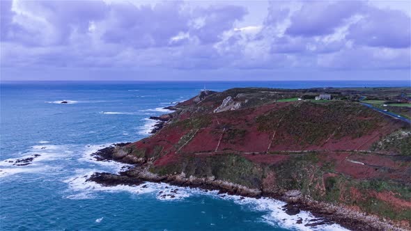 La Hague, France, Hyperlapse   - Aerial hyperlapse of the Baie d'Ecalgrain