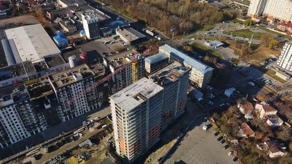 Aerial View of Construction Site