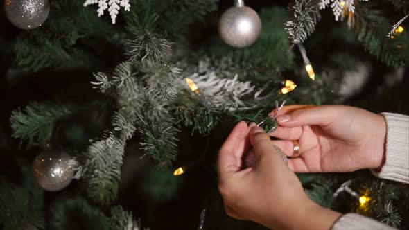 Decorating Christmas Tree with Toys