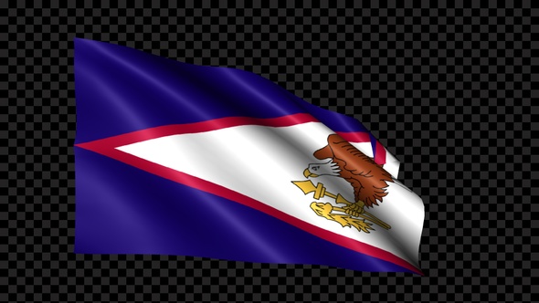 American Samoa Flag Blowing In The Wind