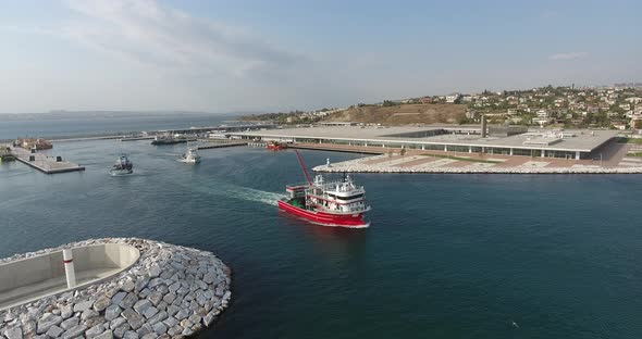 Breakwater and Close Up Boat 