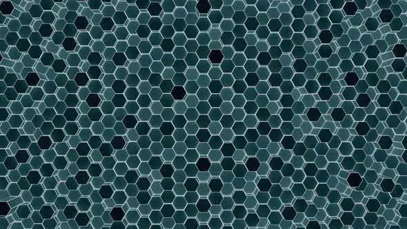 Blue Honeycomb Pattern