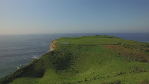 Aerial 4k Cliffs Sea