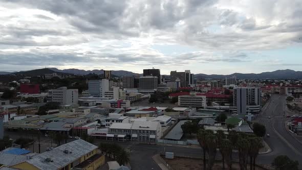 Cityscape of the amazing Windhoek, early morning in the capital of Namibia