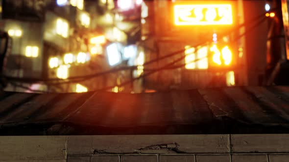 Neon Lights at Rainy Night alt