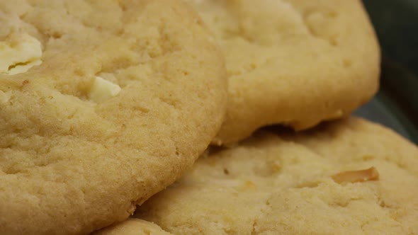 Cinematic, Rotating Shot of Cookies on a Plate - COOKIES