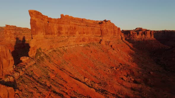 Aerial shot of the amazing rock formations on southern Utah.