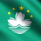 Seamless Loop 4K VDO. Macau national flag blowing in the wind isolated - VideoHive Item for Sale