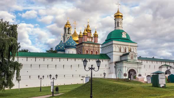 Trinity Lavra of Saint Sergius in Sergiyev Posad city, Russia.