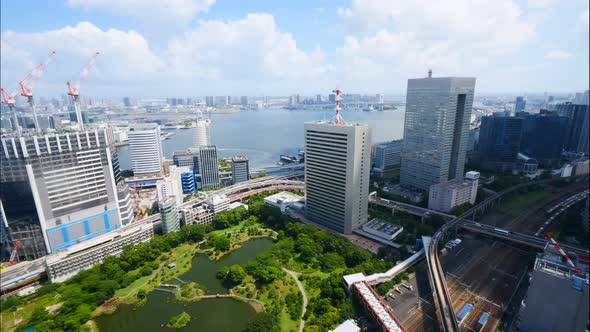 Beautiful architecture building in Tokyo city Japan