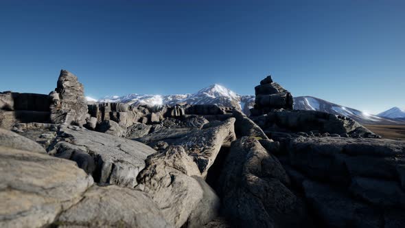 Rock and Stones in Alps Mountains