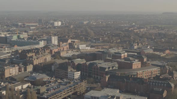 Aerial view of the Lace Market Car Park Pilcher Gate Nottingham United Kingdom