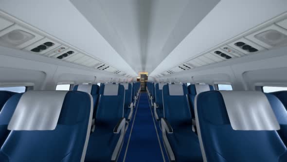 Interior of Modern Airplane