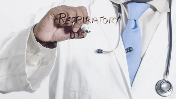 Asian Doctor Writes Respiratory Disease