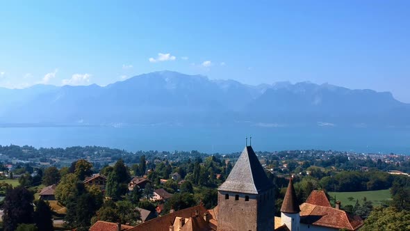 Swiss Castle At Lake