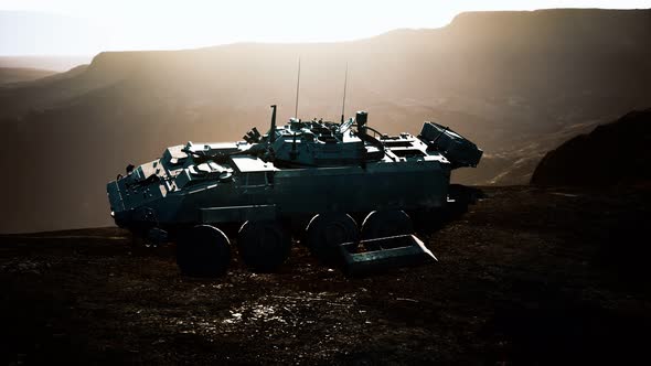 Old Military Vehicle in Afghanistan Mountains