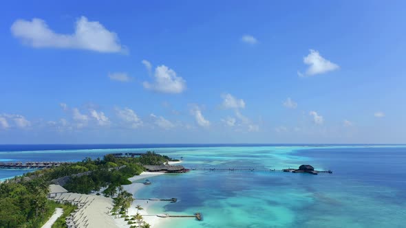 Aerial Shot of the Maldives island Bodufinolhu