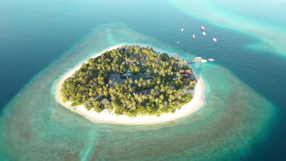 Aerial View to the Maldive Island