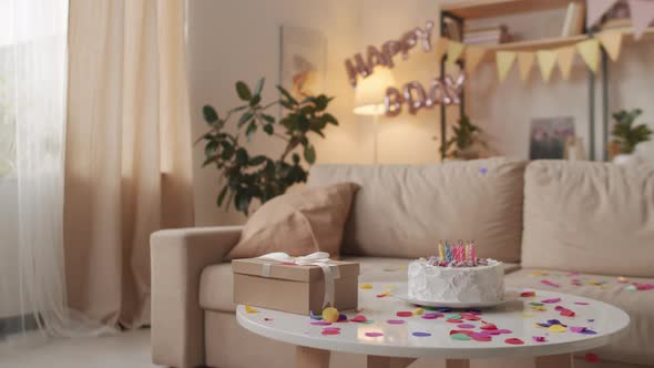 Festively Decorated Living Room