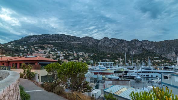 Port and Landscape Timelapse of Beaulieu Sur Mer France