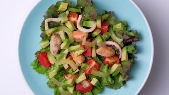 Salad with Seafood