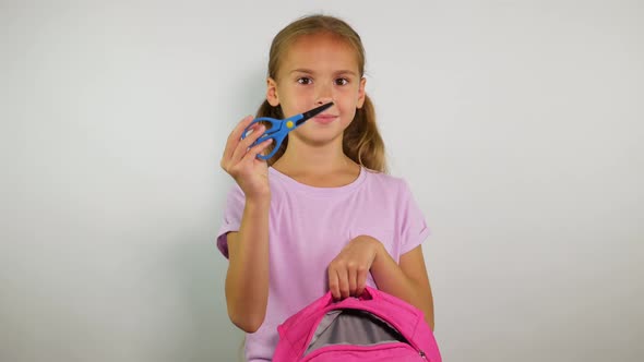 Ready for School. Portrait of a Student Preparing for Study