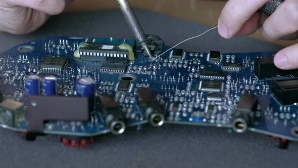 Repair of Electronic Devices Tin Soldering Parts