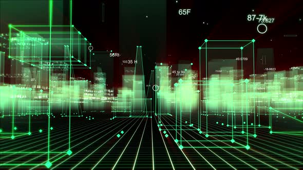 City Technological Digital Background