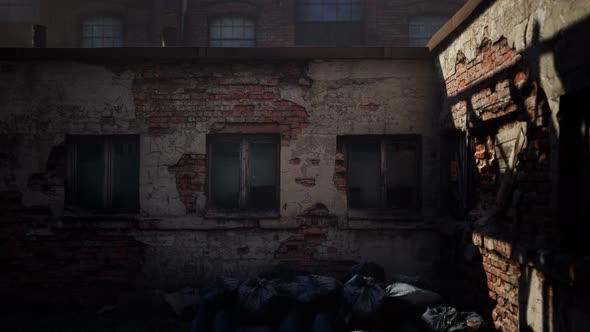 Abandoned Factory Empty Because of the Coronavirus Covid-19 Epidemic alt