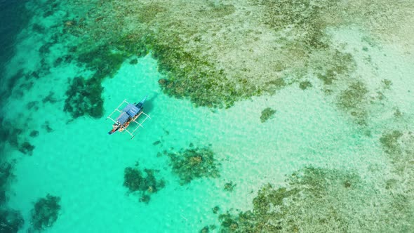 Transparent Blue Sea Water in the Lagoon