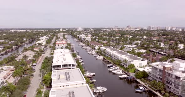 Waterfront Real Estate Fort Lauderdale Fl. 5k Aerial Drone Footage