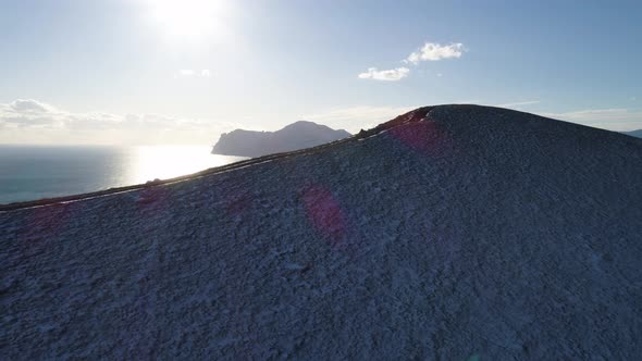 Snow Mountain In Iceland