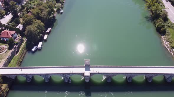 Old Stone Bridge On Drina River Visegrad Bosnia V6